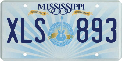 MS license plate XLS893