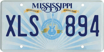 MS license plate XLS894