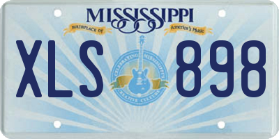 MS license plate XLS898