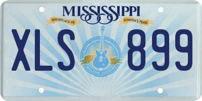 MS license plate XLS899