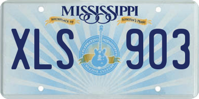 MS license plate XLS903