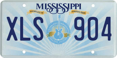 MS license plate XLS904