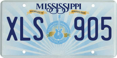 MS license plate XLS905