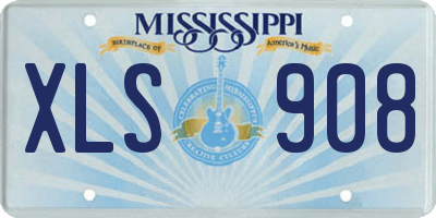 MS license plate XLS908