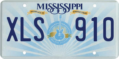 MS license plate XLS910