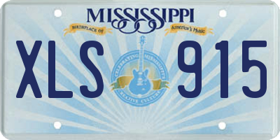 MS license plate XLS915