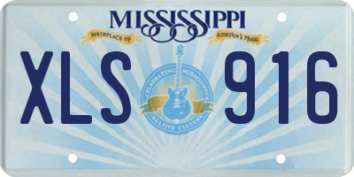 MS license plate XLS916