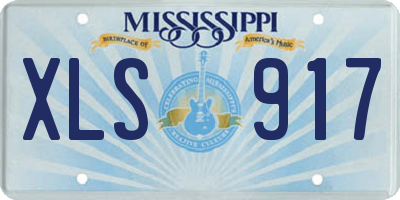 MS license plate XLS917