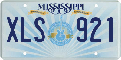 MS license plate XLS921