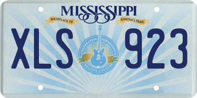 MS license plate XLS923