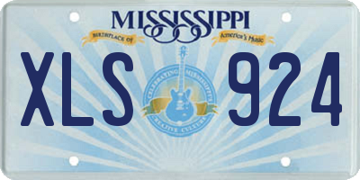 MS license plate XLS924