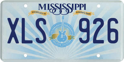 MS license plate XLS926