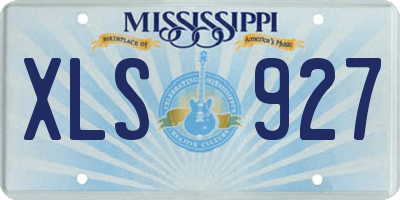 MS license plate XLS927