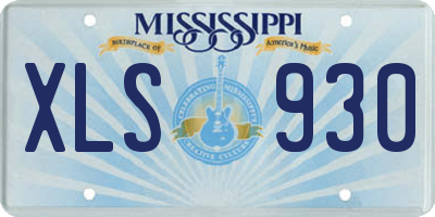 MS license plate XLS930