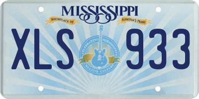 MS license plate XLS933