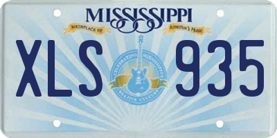 MS license plate XLS935