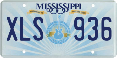 MS license plate XLS936