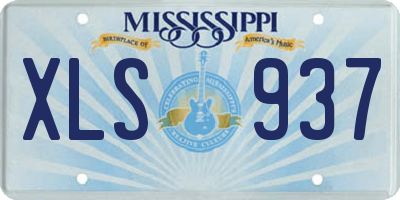 MS license plate XLS937