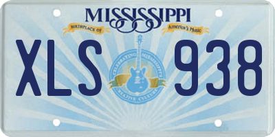 MS license plate XLS938