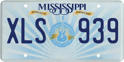 MS license plate XLS939