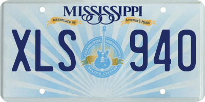 MS license plate XLS940