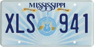 MS license plate XLS941