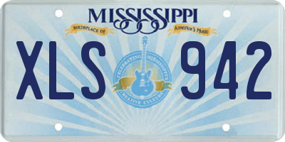 MS license plate XLS942