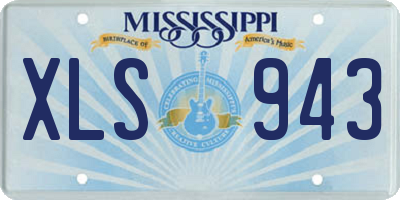MS license plate XLS943