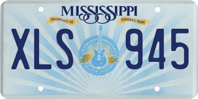 MS license plate XLS945