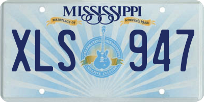MS license plate XLS947