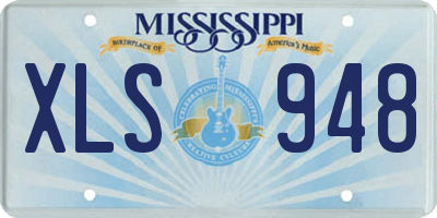 MS license plate XLS948