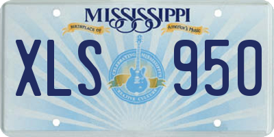 MS license plate XLS950