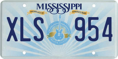 MS license plate XLS954
