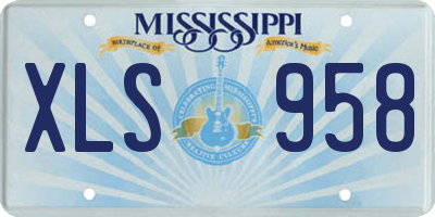 MS license plate XLS958