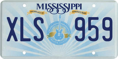 MS license plate XLS959