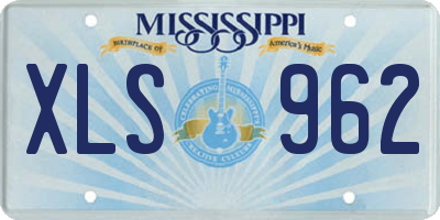 MS license plate XLS962