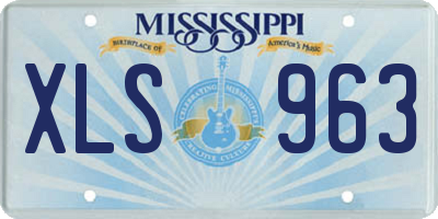 MS license plate XLS963