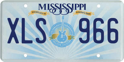 MS license plate XLS966