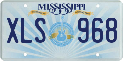 MS license plate XLS968