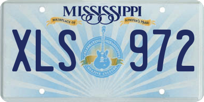 MS license plate XLS972