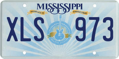 MS license plate XLS973