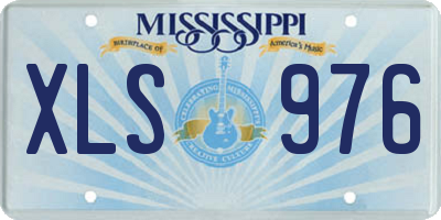 MS license plate XLS976