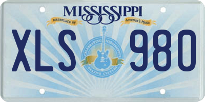 MS license plate XLS980