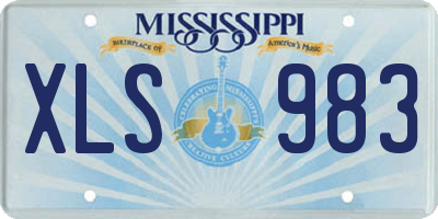 MS license plate XLS983