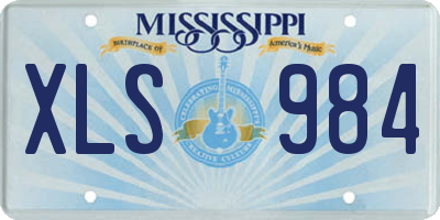 MS license plate XLS984