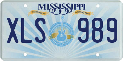 MS license plate XLS989