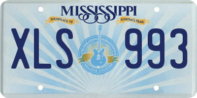 MS license plate XLS993
