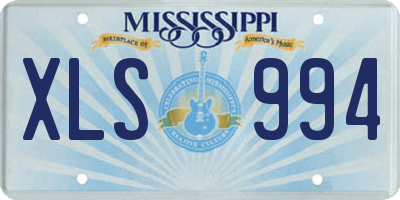 MS license plate XLS994