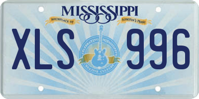 MS license plate XLS996