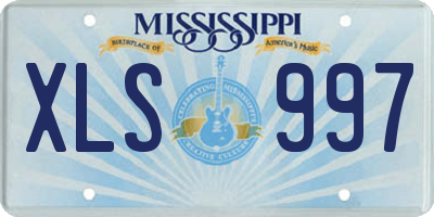 MS license plate XLS997